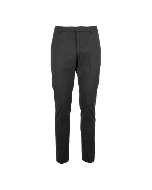 Dondup Gray Slim-Fit Trousers for men