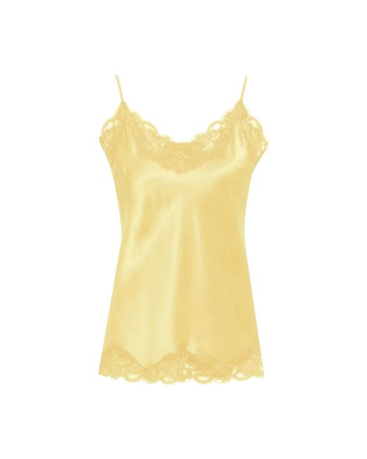 Sleeveless Tops Gold Hawk de color Yellow
