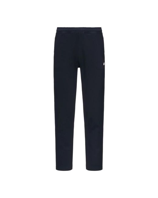 K-Way Iton Interlock Sweatpants in het Blue voor heren