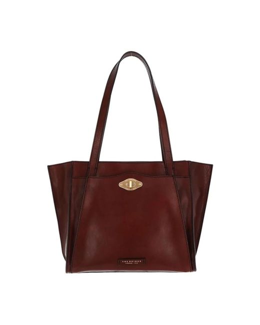 The Bridge Red Braune Leder Shopper Tasche