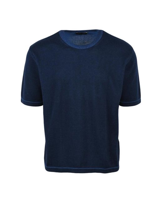 Roberto Collina Blue Round-Neck Knitwear for men