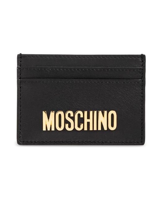 Moschino Kartenetui mit logo in Black für Herren