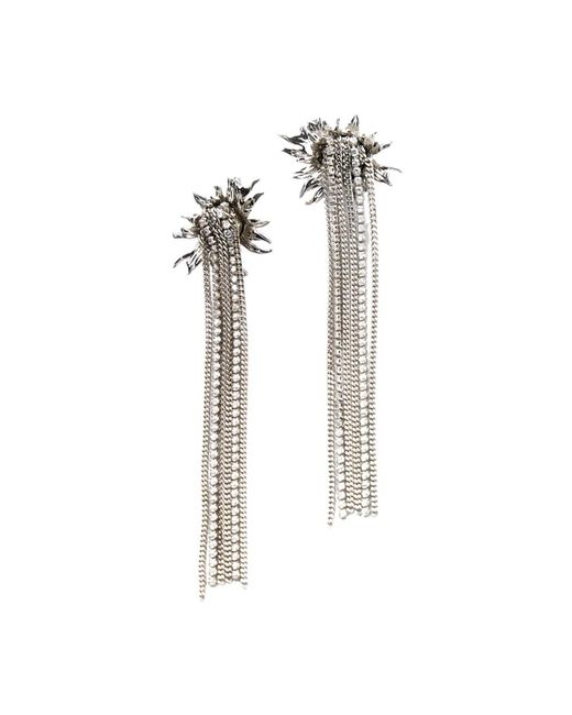 McQueen White Earrings