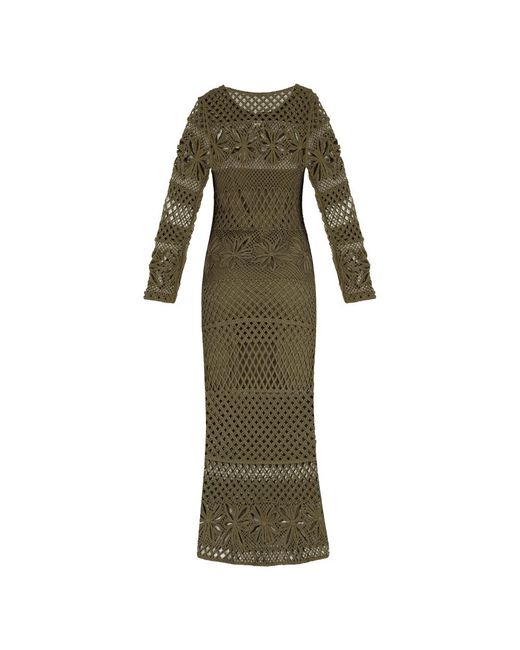 Pinko Green Knitted Dresses