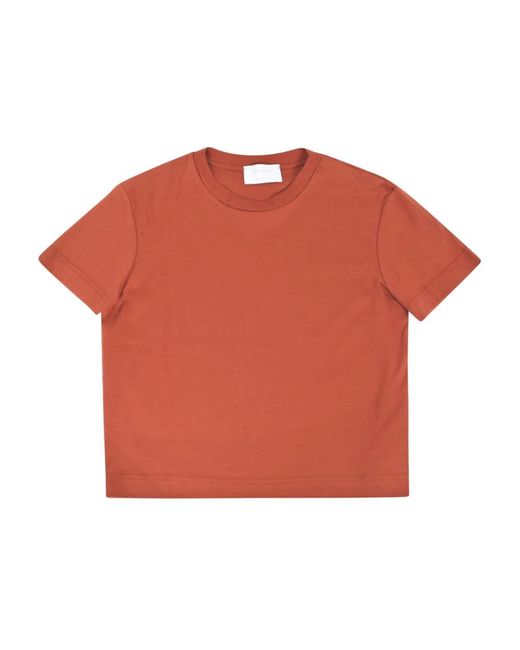 T-shirt crop in cotone di Daniele Fiesoli in Orange