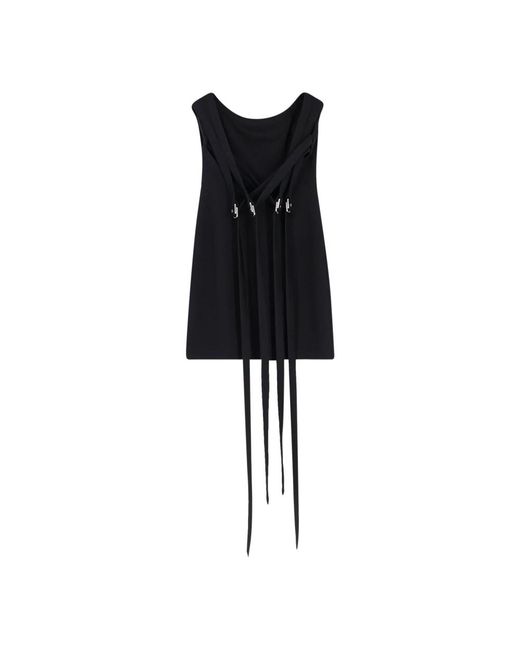 The Attico Black Sleeveless Tops