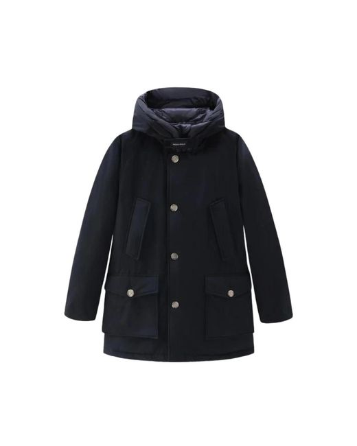 Woolrich Blue Down Jackets for men