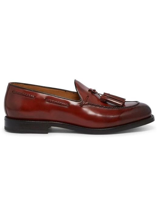 Fabi Schoenen ,Bruin ,Leer Martin Model Mocassins in het Red voor heren