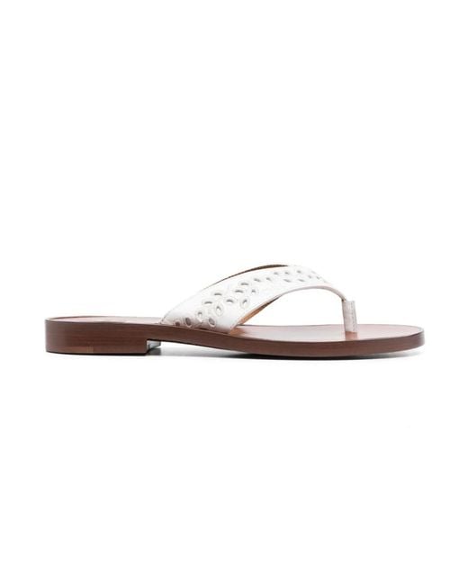 Chloé Flip Flops in het White