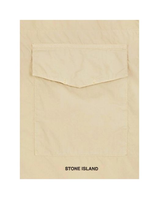Stone Island Natural Short Sleeve Shirts for men