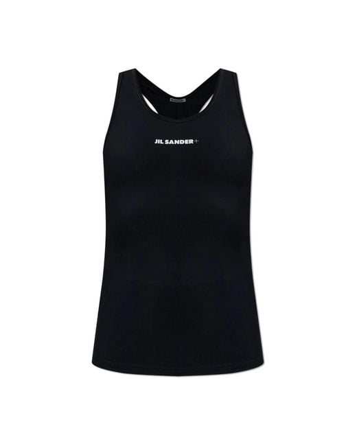Jil Sander Black Sleeveless Tops