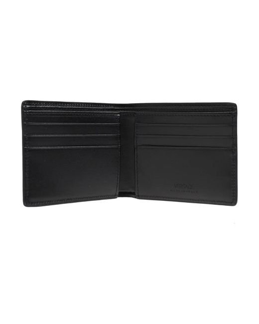 Versace Accessoires ,Zwart ,Leer Leren Portemonnee in het Black voor heren
