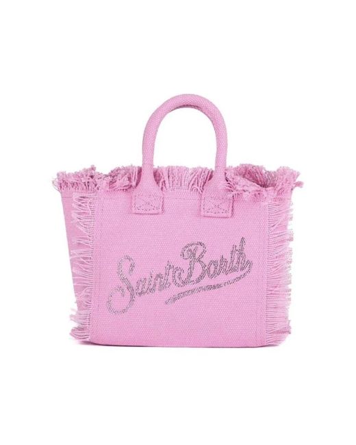 Mc2 Saint Barth Pink Rosa Tasche Mit All-Over-Print Und Reißverschluss