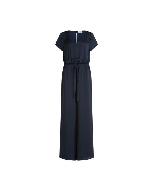 Vera Mont Jumpsuits & Playsuits ,Blauw ,Tailored V-Neck Jumpsuit in het Blue