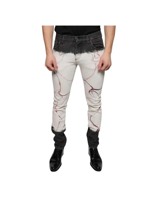 Dolce & Gabbana Black Slim Fit Jeans for men