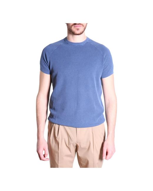 Aspesi Blue Round-Neck Knitwear for men