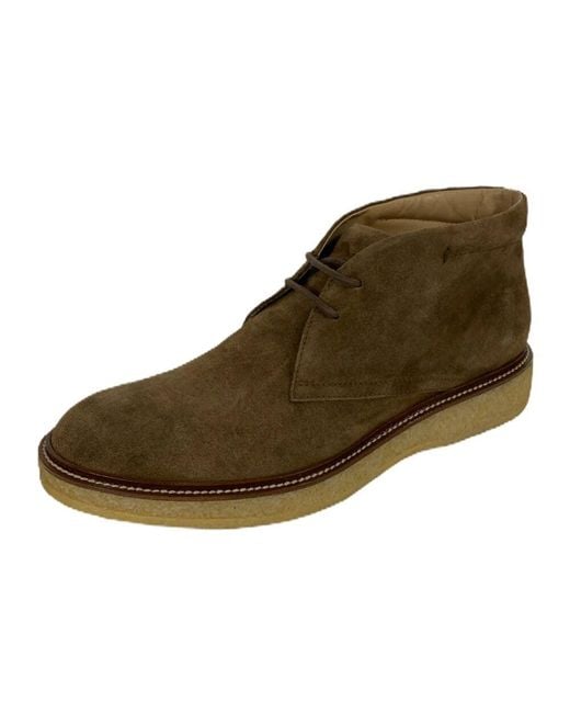 Tod's Brown Lace-Up Boots for men