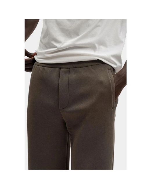 Emporio Armani Gray Straight Trousers for men