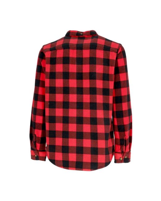 Columbia Red Long Sleeve Shirt Flare Gun Fleece Over Shirt for men