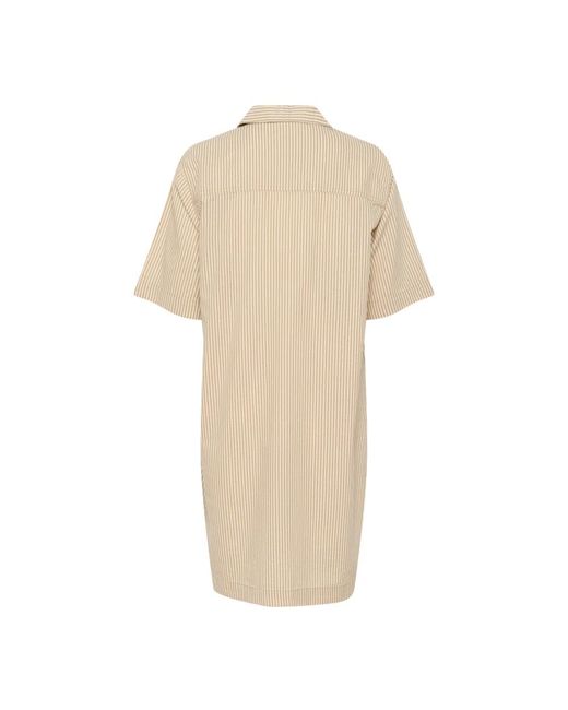 Short Dresses Kaffe de color Natural