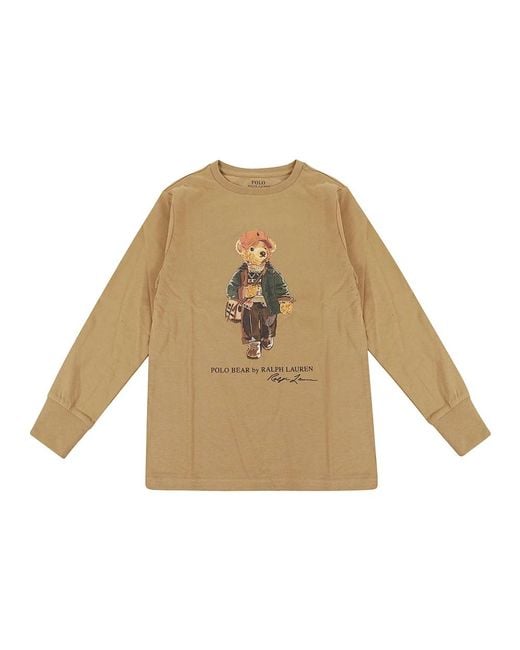 Ralph Lauren Natural Long Sleeve T-Shirts for men