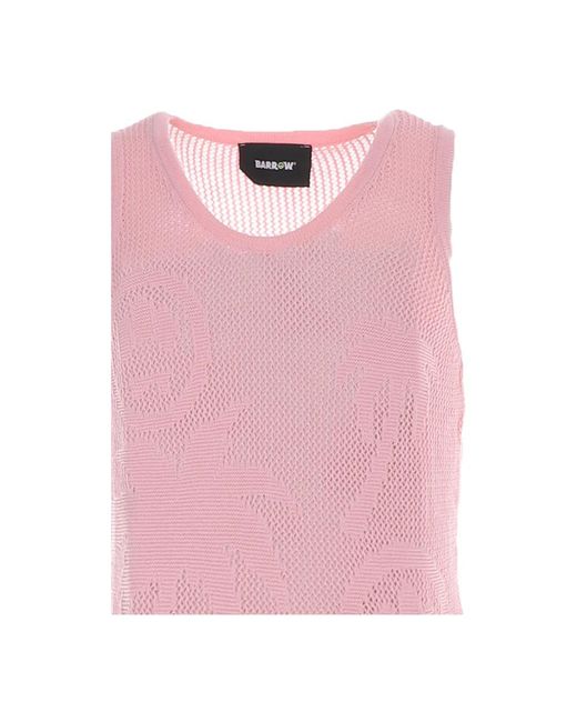 Barrow Pink Sleeveless Tops