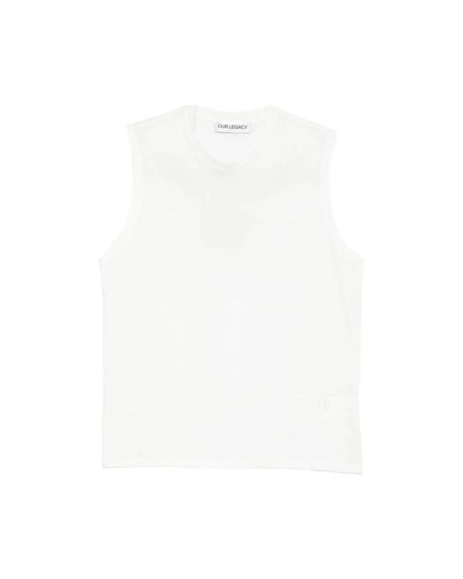 Our Legacy White Sleeveless Tops for men