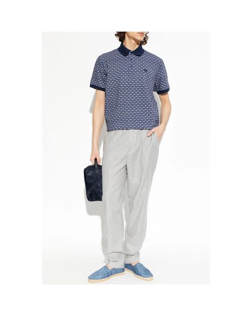 Etro Tops ,Blauw ,Katoen Polo Met Patroon in het Blue voor heren