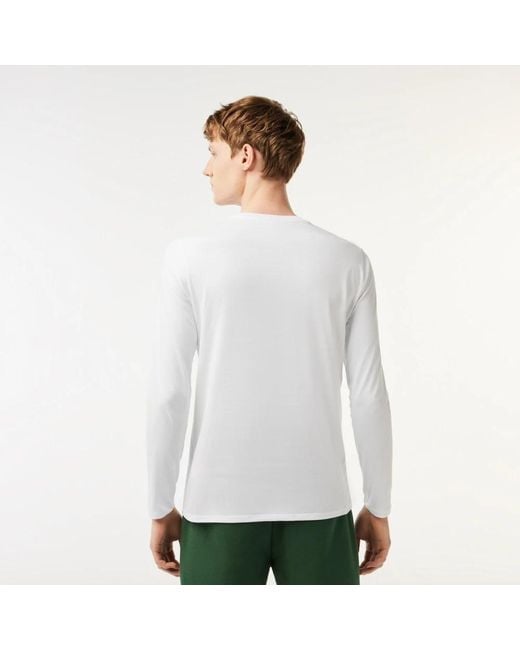Lacoste Langarm t-shirt in White für Herren