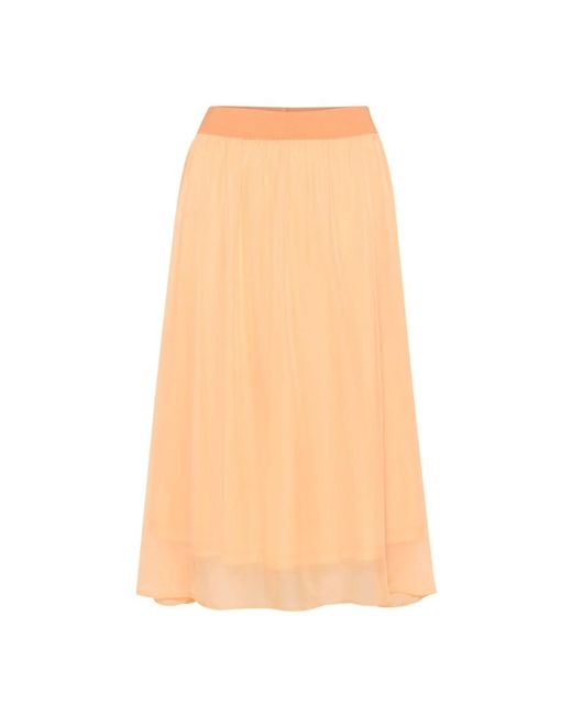 Saint Tropez Rokken ,Geel ,Polyester Coral Sz Rok in het Orange