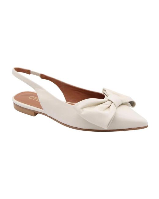CTWLK White Ballerina Shoes
