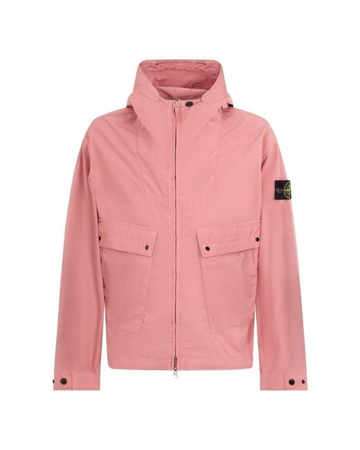 Light Jackets Stone Island de hombre de color Pink