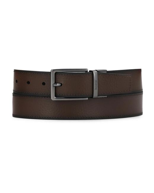 Kazar Accessoires ,Zwart ,Leer Kasperos Riem in het Black voor heren