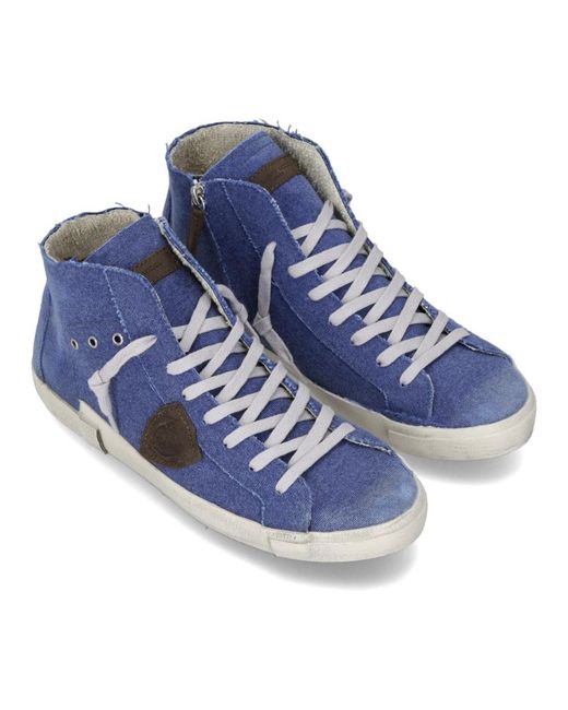 Philippe Model Blue Sneakers for men