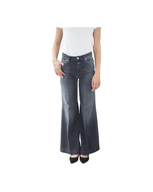Closed Jeans ,Grijs ,Katoen Wide Fit Glow Up Jeans in het Blue