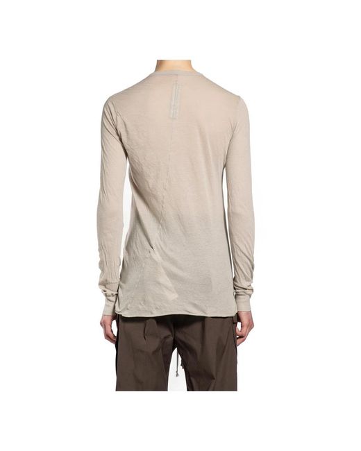 Rick Owens Temple Basic Ls T in het Natural voor heren