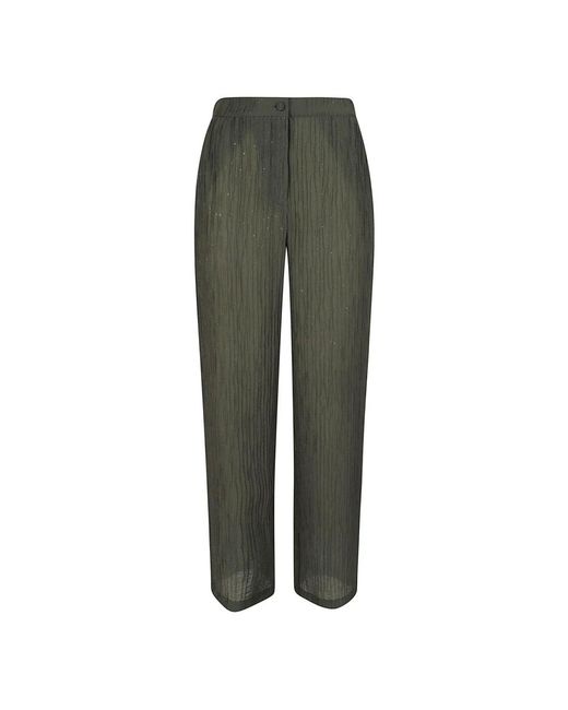 Emporio Armani Green Wide Trousers
