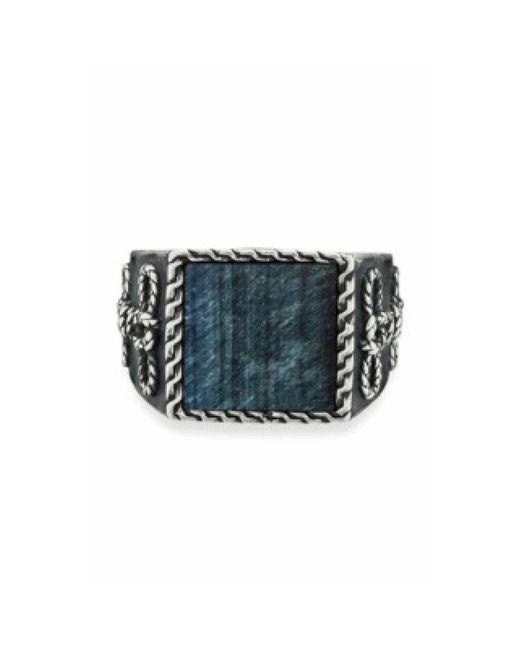 Caï Tijgeroog Ring in het Blue voor heren