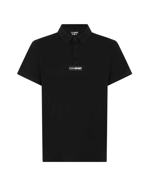 Philipp Plein Pique Polo T-Shirt Scratch in het Black voor heren