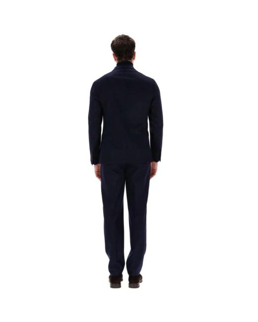 Eleventy Kostuums ,Blauw ,Wol Jersey Pak Met Dubbele Rij Knopen in het Blue voor heren