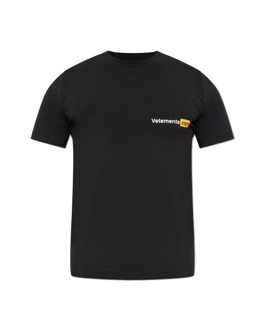 T-Shirts di Vetements in Black da Uomo