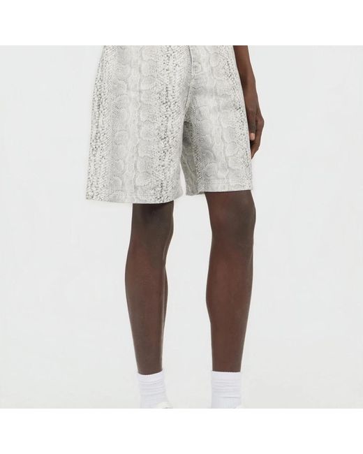 Roberto Cavalli Gray Denim Shorts for men