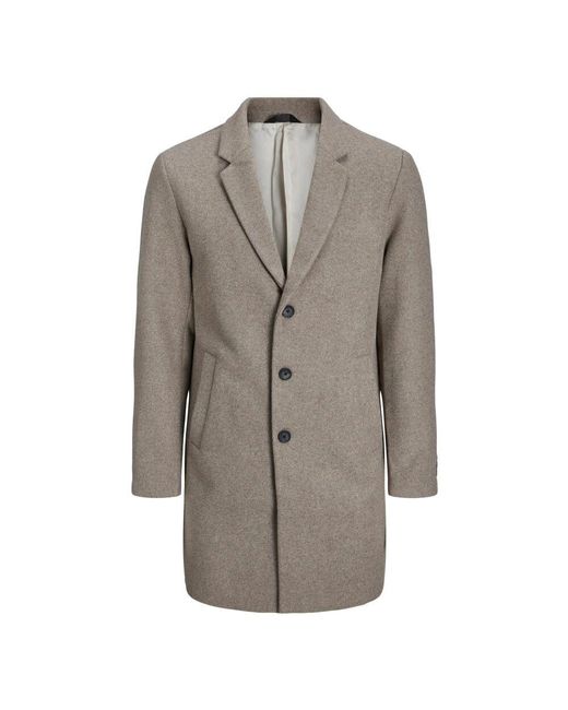 Jack & Jones Zeitloser Wollmantel in Gray für Herren