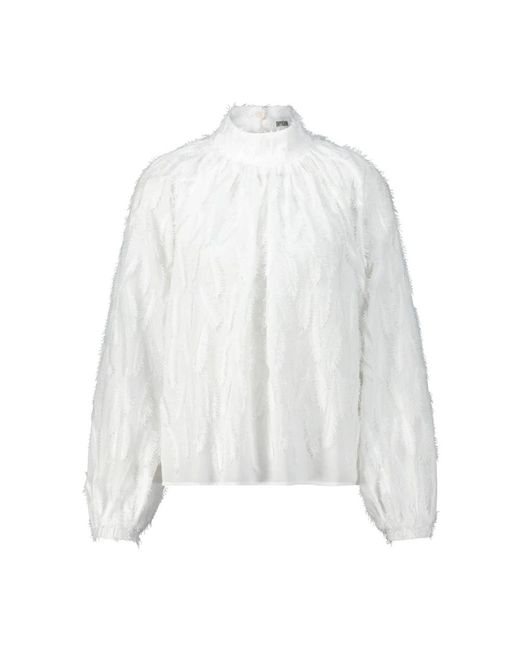Drykorn White Bluse mit fransendetails