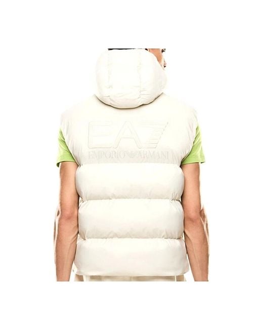 EA7 White Waistcoats for men