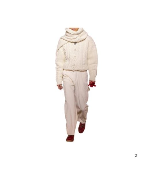 Drole de Monsieur White Round-Neck Knitwear for men