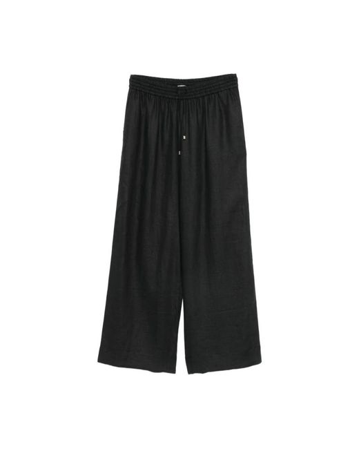 Clips Black Wide Trousers