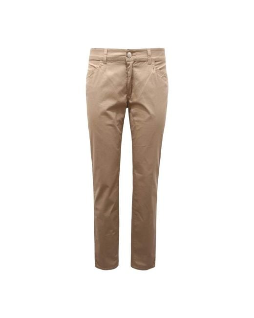 Trussardi Natural Slim-Fit Trousers