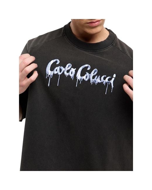 carlo colucci Black T-Shirts for men