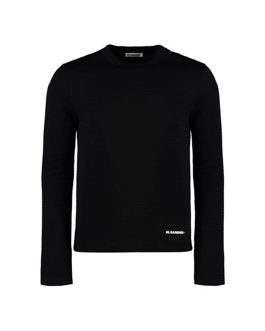 Jil Sander Black Long Sleeve T-Shirts for men